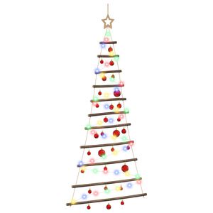 vidaXL Z&aacute;věsn&yacute; v&aacute;nočn&iacute; stromeček s baňkami 150 cm 80 LED V&iacute;cebarevn&aacute;