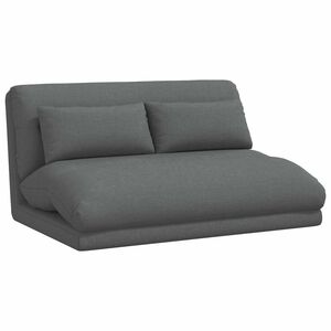 vidaXL Nastaviteln&aacute; podlahov&aacute; židle Tmavě &scaron;ed&aacute; Textil