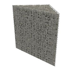 vidaXL Gabionov&yacute; vyv&yacute;&scaron;en&yacute; z&aacute;hon pozinkovan&aacute; ocel 75 x 75 x 100 cm