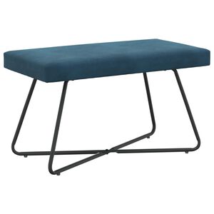 vidaXL lavice Modr&aacute; 80 x 40 x 45 cm Samet