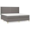 vidaXL Box spring postel s matrac&iacute; tmavě &scaron;ed&aacute; 200x200 cm textil
