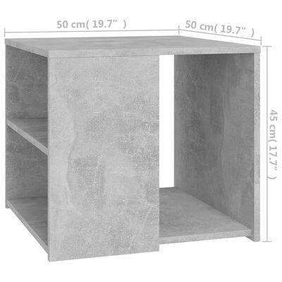 vidaXL Odkládací stolek betonově šedý 50 x 50 x 45 cm dřevotříska
