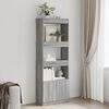 vidaXL Skř&iacute;ň highboard &scaron;ed&aacute; sonoma 63 x 33 x 180 cm kompozitn&iacute; dřevo