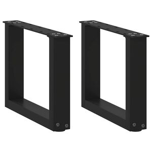 vidaXL Nohy konferenčn&iacute;ho stolku ve tvaru U, 2 ks, čern&eacute;, 30 x (30-31) cm, ocel