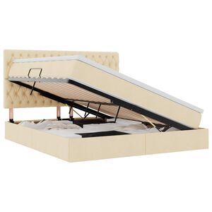 vidaXL Postel s &uacute;ložn&yacute;m prostorem a matrac&iacute; Kr&eacute;mov&aacute; 160 x 200 cm