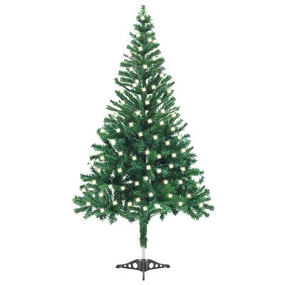 vidaXL Umělý vánoční stromek s LED a stojanem 120 cm 230 větviček