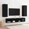 vidaXL Nástěnná skříň na TV Nástěnný 2 pcs Černý dub 30,5 x 30 x 90 cm