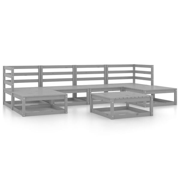 vidaXL 7d&iacute;ln&aacute; zahradn&iacute; sedac&iacute; souprava masivn&iacute; borovice