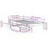 vidaXL R&aacute;m postele se z&aacute;suvkami b&iacute;l&yacute; 75 x 190 cm masivn&iacute; borov&eacute; dřevo
