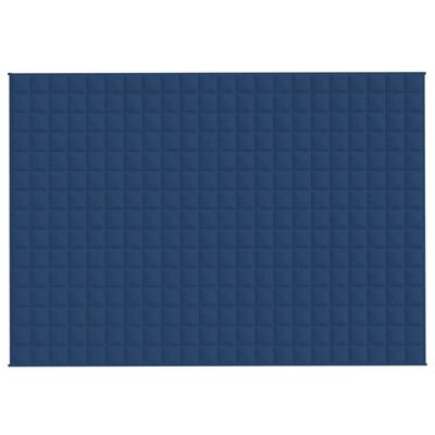 vidaXL Zátěžová deka modrá 155 x 220 cm 11 kg textil
