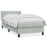 vidaXL Box spring postel s matrac&iacute; světle &scaron;ed&aacute; 100x220 cm samet