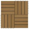 vidaXL Dlažba na terasu 3D design 11 pcs Teak 30 x 30 cm Dřevoplast