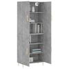 vidaXL Skř&iacute;ň highboard betonově &scaron;ed&aacute; 69,5x34x180 cm kompozitn&iacute; dřevo