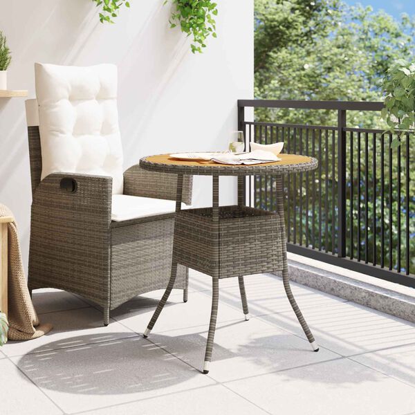 vidaXL Večern&iacute; stůl &Scaron;ed&aacute;, Ak&aacute;t 70 x 70 x 73 cm Masivn&iacute; ak&aacute;tov&eacute; dřevo