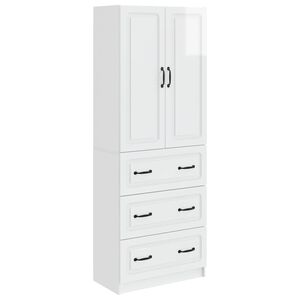 vidaXL Sada skř&iacute;něk 2 pcs B&iacute;l&aacute; s vysok&yacute;m leskem 66 x 34,5 x 87 cm