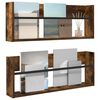 vidaXL Reg&aacute;l na časopisy s polic&iacute; 2 pcs Kouřov&yacute; dub 80 x 12 x 30 cm