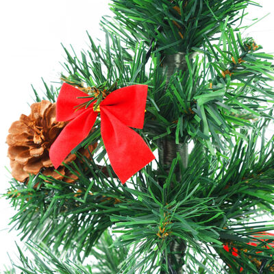vidaXL Vánoční stromek s LED osvětlením a baňkami zelený 64 cm