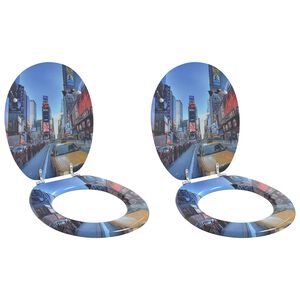 vidaXL WC sed&aacute;tka s v&iacute;ky 2 ks MDF New York