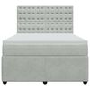 vidaXL Box spring postel s matrac&iacute; světle &scaron;ed&aacute; 140x200 cm samet