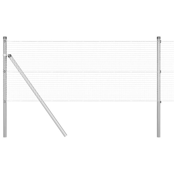 vidaXL Plotov&yacute; sloupek. Stř&iacute;brn&aacute; 50 x 0,8 m (19 x 19 mm s&iacute;ť) Ocel