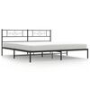 vidaXL Kovov&yacute; r&aacute;m postele s čelem čern&yacute; 200 x 200 cm