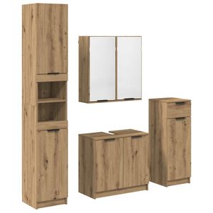 vidaXL Sada koupelnov&eacute;ho n&aacute;bytku 4 ks Artisanov&yacute; dub