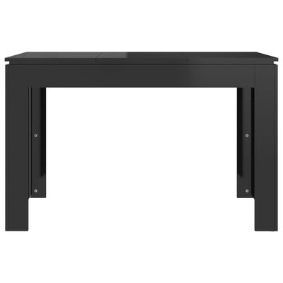 vidaXL Jídelní stůl vysoký lesk černý 120 x 60 x 76 cm dřevotříska