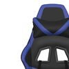 vidaXL Herní židle černá a modrá umělá kůže