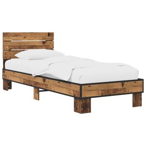 vidaXL R&aacute;m postele s čelem Star&eacute; dřevo 80 x 200 cm Kompozitn&iacute; dřevo