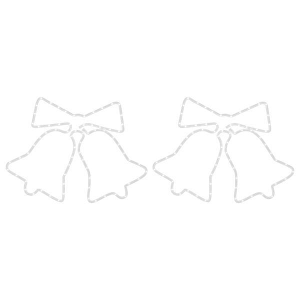 vidaXL Siluety v&aacute;nočn&iacute;ch zvonků se 72 LED 2 ks 50 x 56 cm