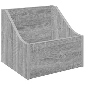 vidaXL Krabice na LP desky &Scaron;ed&yacute; Sonoma 37 x 33 x 32 cm