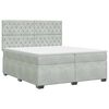 vidaXL Postel boxspring s matrac&iacute; Světle &scaron;ed&aacute; 200 x 200 cm Samet