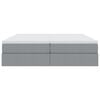 vidaXL Postel s &uacute;ložn&yacute;m prostorem a matrac&iacute; Světle &scaron;ed&aacute; 200 x 200 cm