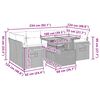 vidaXL 7dílná zahradní sedací souprava s poduškami šedá polyratan