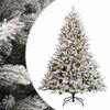 vidaXL Uměl&yacute; Skl&aacute;dac&iacute; V&aacute;nočn&iacute; Strom 150 cm 150 LED Tepl&aacute; b&iacute;l&aacute;