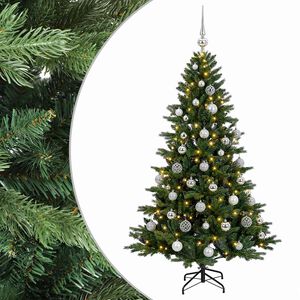 vidaXL Uměl&yacute; v&aacute;nočn&iacute; stromek s v&aacute;nočn&iacute;mi koulemi 120 cm 150 LED