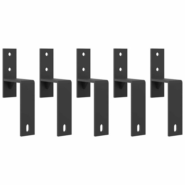 vidaXL Sada př&iacute;slu&scaron;enstv&iacute; pro posuvn&eacute; dveře 213,5 cm ocelov&aacute; čern&aacute;