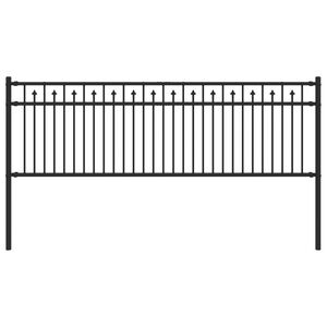 vidaXL Hřeb&iacute;kov&yacute; plot BAARLO 200 x 110 cm Pr&aacute;&scaron;kově lakovan&aacute; ocel Čern&aacute;