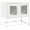 vidaXL TV skř&iacute;ňka b&iacute;l&aacute; 68x39x60,5 cm ocel v&aacute;lcovan&aacute; za studena