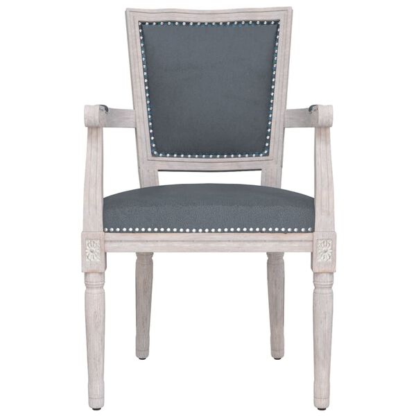 vidaXL J&iacute;deln&iacute; židle tmavě &scaron;ed&aacute; samet