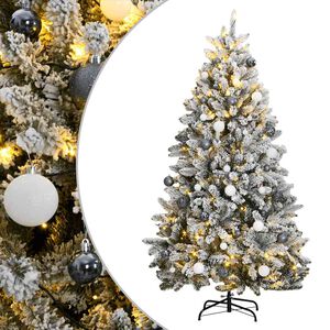 vidaXL Uměl&yacute; skl&aacute;pěc&iacute; v&aacute;nočn&iacute; stromek s 300 LED a koulemi 180 cm