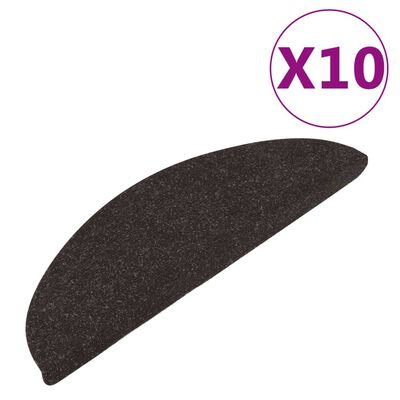 vidaXL Samolepicí nášlapy na schody 10 ks černé 65x22,5x3,5 cm