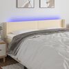 vidaXL Čelo postele s LED kr&eacute;mov&eacute; 163 x 16 x 78/88 cm textil