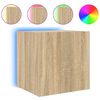 vidaXL N&aacute;stěnn&aacute; TV skř&iacute;ňka s LED osvětlen&iacute;m dub sonoma 40,5x35x40 cm
