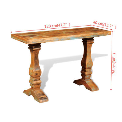 vidaXL Konzolový stolek masivní recyklované dřevo