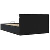 vidaXL Rám postele LED s úložným prostorem černý umělá kůže 140x200 cm