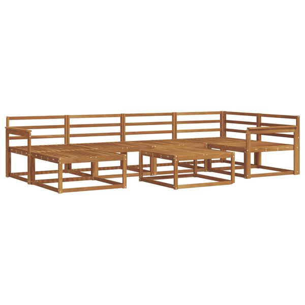 vidaXL Venkovn&iacute; pohovkov&aacute; souprava 7 pcs Př&iacute;rodn&iacute;