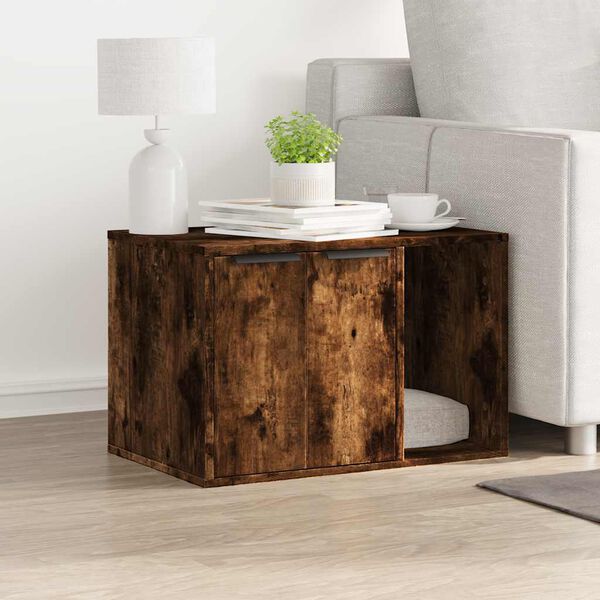 vidaXL Skř&iacute;ňka na kočič&iacute; z&aacute;chod hněd&yacute; dub 60x40x40 cm kompozitn&iacute; dřevo