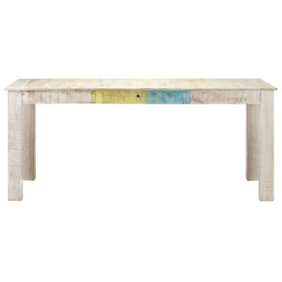 vidaXL Jídelní stůl bílý 180 x 90 x 76 cm masivní mangovníkové dřevo