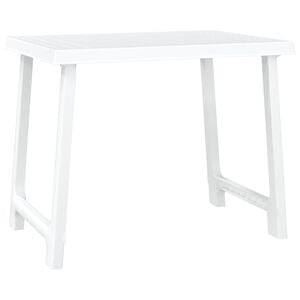 vidaXL Kempingov&yacute; stůl b&iacute;l&yacute; 79 x 56 x 64 cm PP vzhled dřeva